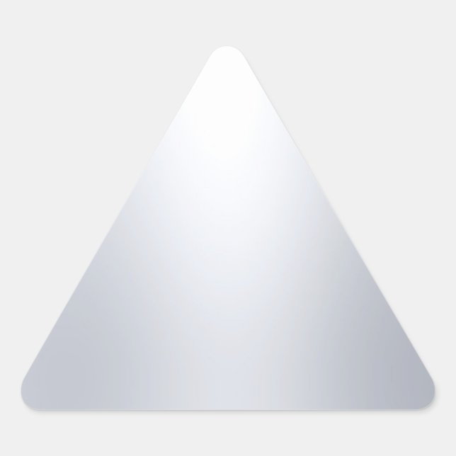 Sticker Triangulaire Modèle vierge d'aspect argenté élégant chic glamou (Devant)
