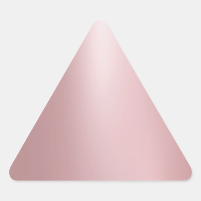 Sticker Triangulaire Modèle vierge élégant et glamour moderne en or ros (Devant)