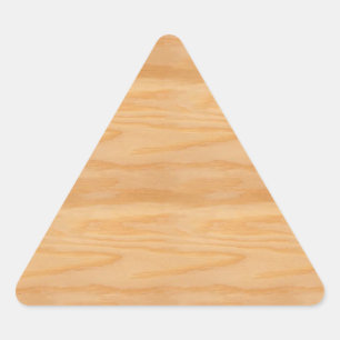 Sticker Triangulaire Modèle vierge en bois de nature Design élégant ten