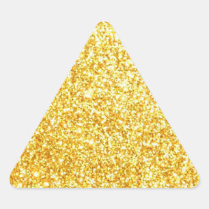 Sticker Triangulaire Moderne Élégant Modèle Paillettes Or Vierge Tendan