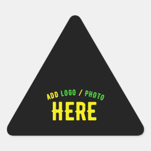 STICKER TRIANGULAIRE MODERNE ET MODERNE PERSONNALISABLE NOIR VÉRIFIÉ