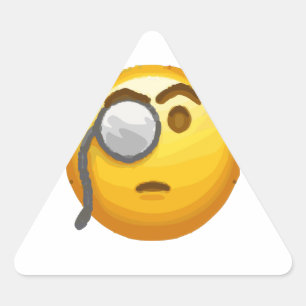 Sticker Triangulaire monocle émoji