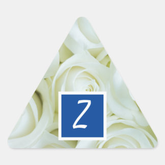 Sticker Triangulaire Monogramme Royal Blue tendance personnalisé | Rose