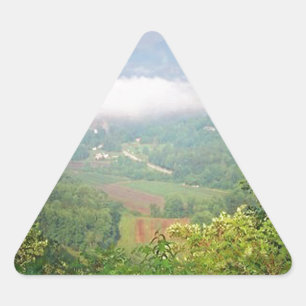 Sticker Triangulaire Montagnes de Géorgie du Nord, États-Unis