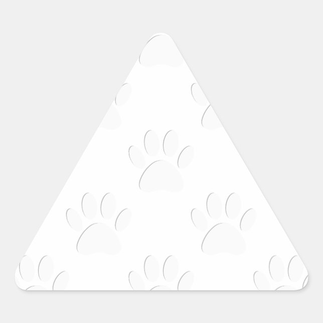 Sticker Triangulaire Motif à mâcher de chien coupé en papier (Devant)