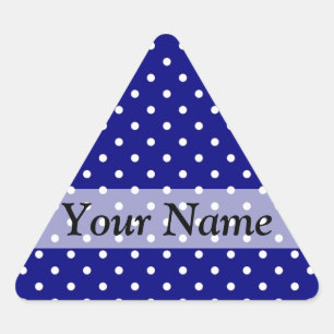 Sticker Triangulaire Motif à pois bleu marine