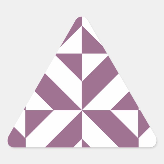 Sticker Triangulaire Motif de cube géométrique cool (Devant)