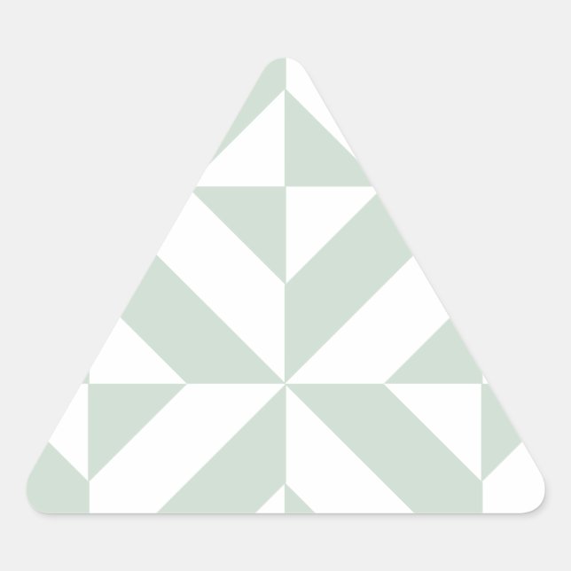 Sticker Triangulaire Motif de cube géométrique cool Mint (Devant)