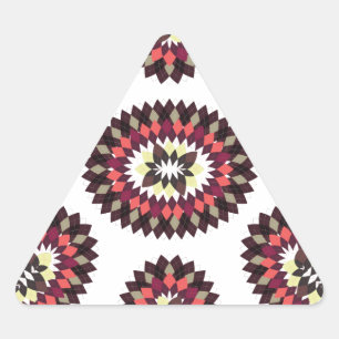 Sticker Triangulaire Motif de fleurs Mandala