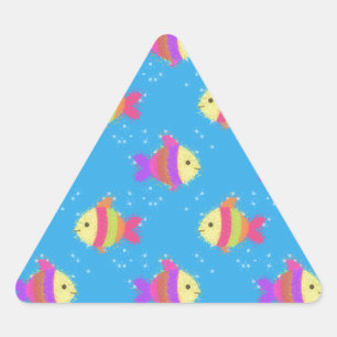 Sticker Triangulaire Motif de poissons