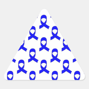 Sticker Triangulaire Motif de ruban bleu
