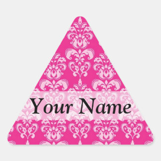 Sticker Triangulaire Motif humide rose chaud