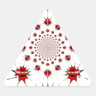 Sticker Triangulaire Motif kényan du bouclier national du pavillon kalé