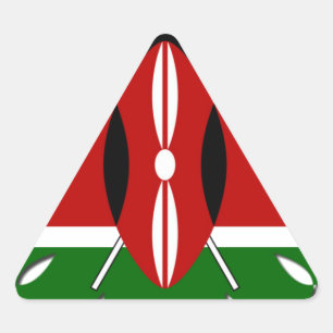 Sticker Triangulaire Motif kenyan rond : un symbole national
