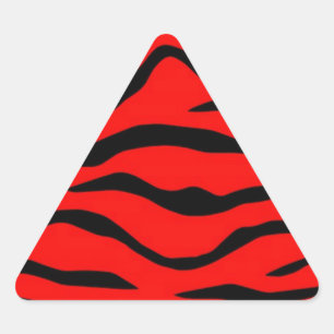 Sticker Triangulaire Motif Red Tiger