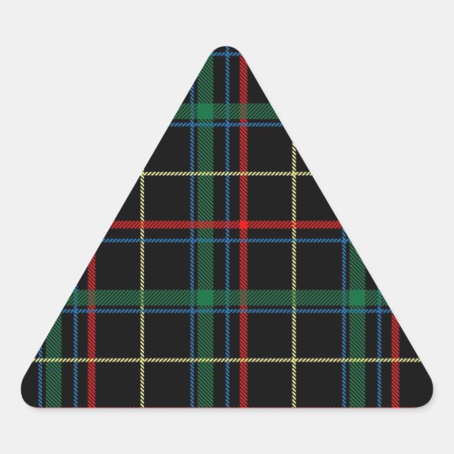 Sticker Triangulaire Motif tessan rouge et noir (Devant)