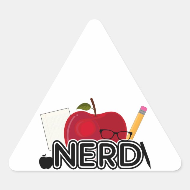 Sticker Triangulaire Nerd - Logo (Devant)