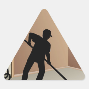 Sticker Triangulaire Nettoyage de tapis