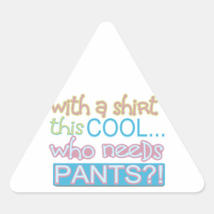 Sticker Triangulaire Nettoyer l'Humour mignon