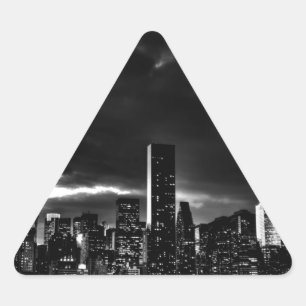 Sticker Triangulaire Noir et blanc New York City