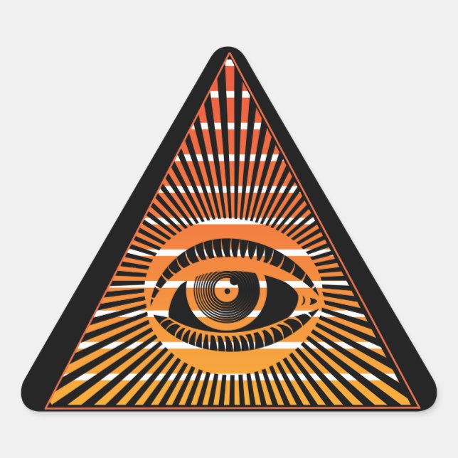 Sticker Triangulaire Œil de Providence voyant paranormal spirituel  (Devant)