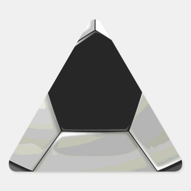 Sticker Triangulaire Oeuvre de soccer unique (Devant)