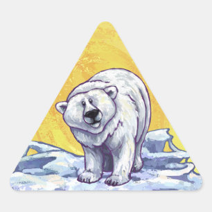 Sticker Triangulaire Ours polaire solitaire
