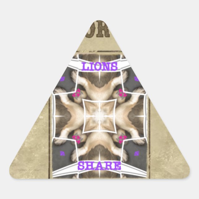 Sticker Triangulaire Paix Recherchée, Amour et Inspiration : Diffuser H (Devant)