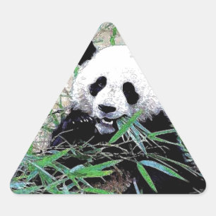 Sticker Triangulaire Panda