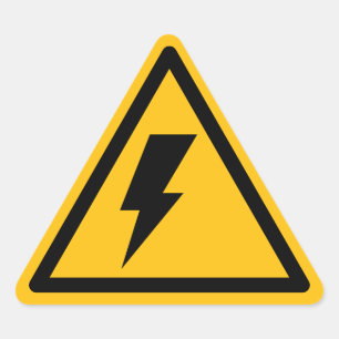Sticker Triangulaire Panneaux d'avertissement de choc électrique
