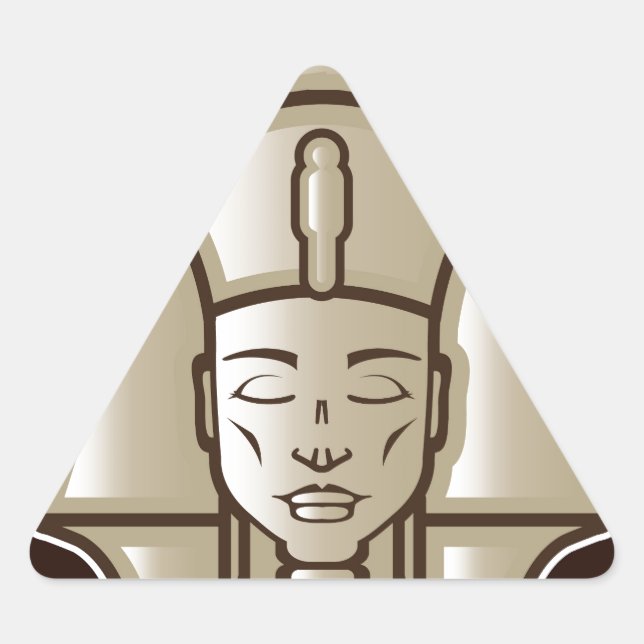 Sticker Triangulaire Pape pharaon égyptien (Devant)