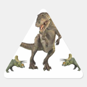 Sticker Triangulaire Papier Dinosaure