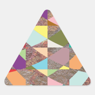 Sticker Triangulaire Parties scintillant de couleurs Abstraites