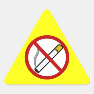 Sticker Triangulaire Pas d'étiquette anti-tabac