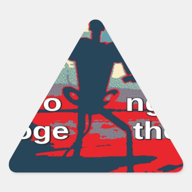 Sticker Triangulaire Patriotic USA Hope Graphisme Art Design (Devant)