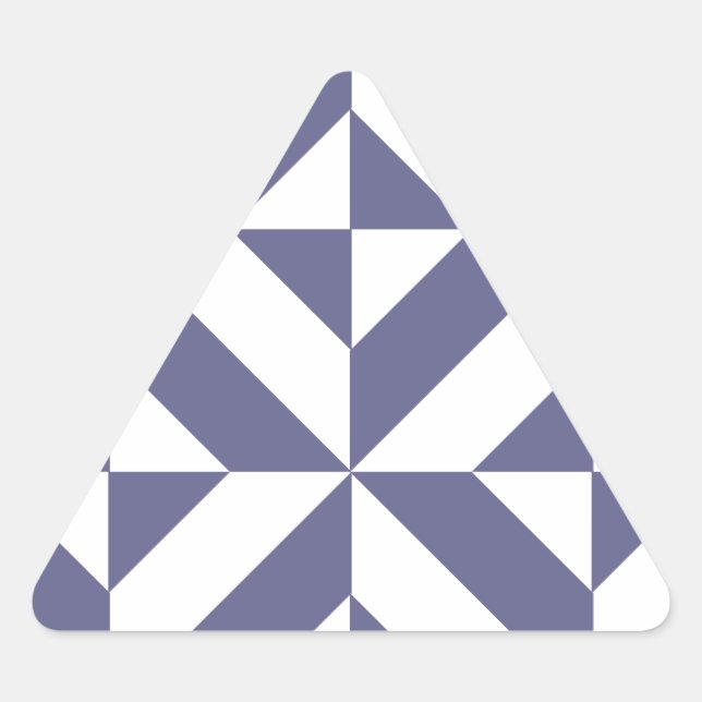 Sticker Triangulaire Patters Midnight Blue Geometric Deco Cube (Devant)