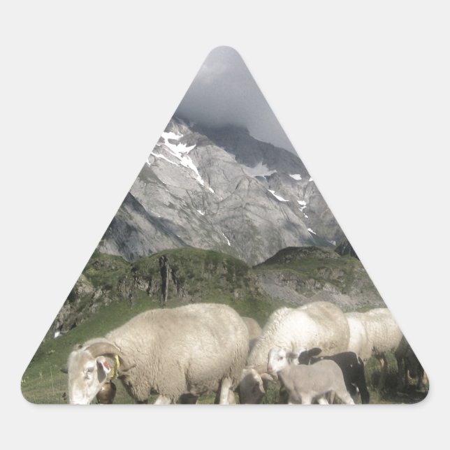 Sticker Triangulaire paysage pyrénéen (Devant)