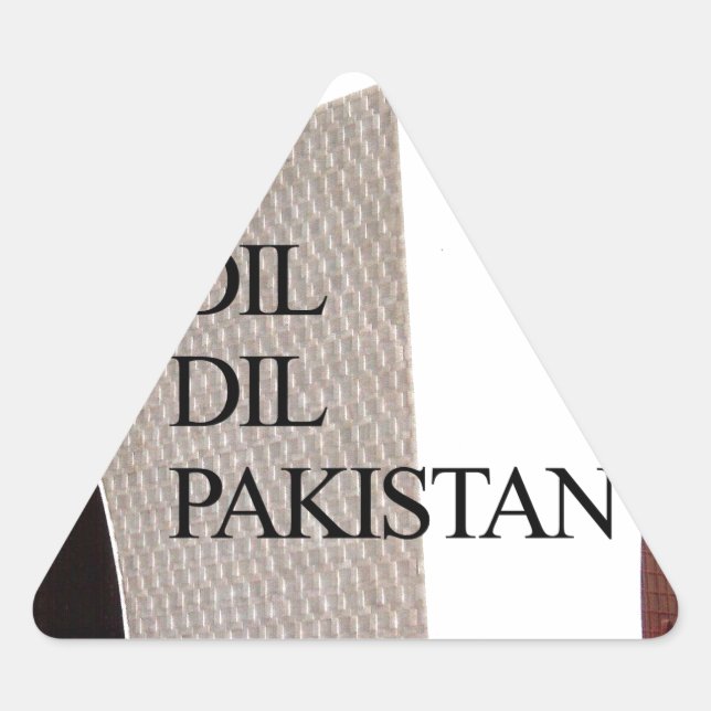 Sticker Triangulaire Père de la Nation : Mazar-e-Quaid (Devant)