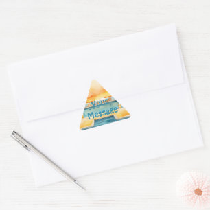 Sticker Triangulaire Piscine d'eau fête d'été