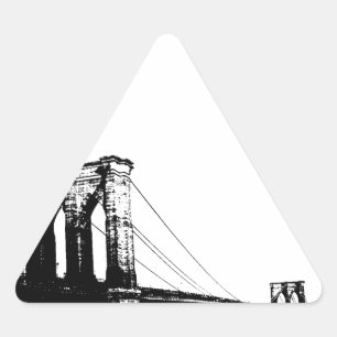 Sticker Triangulaire Pont vintage Brooklyn
