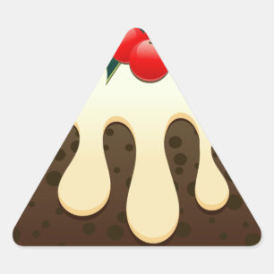 Sticker Triangulaire pouding de noël