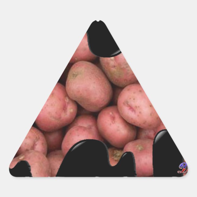 STICKER TRIANGULAIRE PRODUITS DE POMMES DE TERRE ROUGES (Devant)