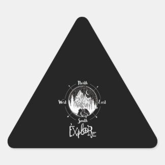 Sticker Triangulaire Randonnée Lover | Exploration Randonnée Compass