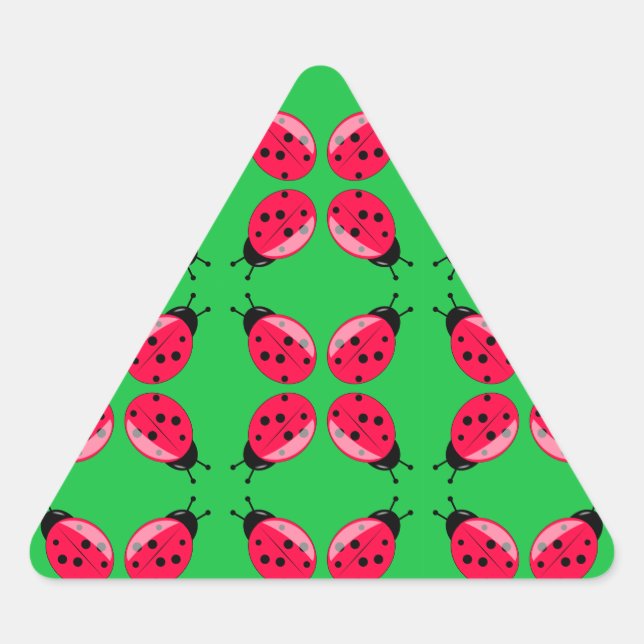 Sticker Triangulaire Red Ladybugs (Devant)