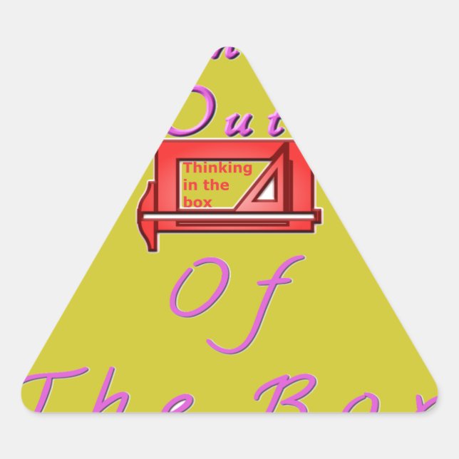 Sticker Triangulaire Réflexion à l'extérieur de la conception de boîte (Devant)