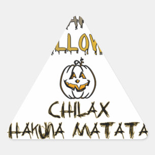 Sticker Triangulaire Refroidissez et détendez-vous Happy Halloween Coll
