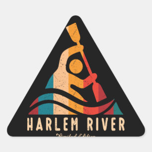 Sticker Triangulaire Retro Harlem River Kayak