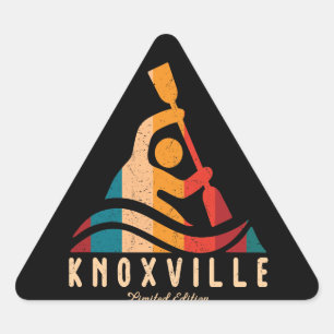 Sticker Triangulaire Retro Knoxville Kayak