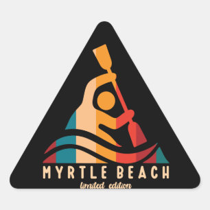 Sticker Triangulaire Retro Myrtle Beach Kayak