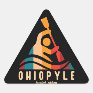 Sticker Triangulaire Retro Ohiopyle Kayak